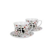 DUO ANIMALS CATS ETNO šálky a podšálky 250 ml DUO ANIMALS CATS ETNO šálky a podšálky 250 ml