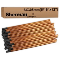50x uhlíkové zváracie elektródy Sherman 8x305mm 50x uhlíkové zváracie elektródy Sherman 8x305mm