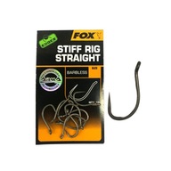 Fox Hooks Stiff Rig Straight veľkosť 8B Barbless 10 ks.