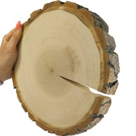 Plátok topoľového dreva 15-20 cm s kôrou o hrúbke 3,0 cm