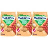 BOBOVITA Porcia obilnín bzml. jagl-malinová ryža, 3x170g BOBOVITA Porcia obilnín bzml. jagl-malinová ryža, 3x170g
