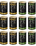 RAFI CLASSIC mokré krmivo pre psov v konzerve s divinou, hydinou, 12 x 1240g RAFI CLASSIC mokré krmivo pre psov v konzerve s divinou, hydinou, 12 x 1240g