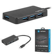 HUB USB-C 3.0 rozbočovač 4 porty NATEC SILKWORM
