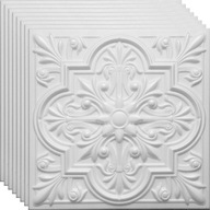 BIELE STROPNÉ KAZETY 3D stenové panely D47 2m2 BIELE STROPNÉ KAZETY 3D stenové panely D47 2m2
