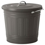 KOVOVÝ KOŠÍK IKEA KNODD S VEKOM ŠEDÝ 16 L KOVOVÝ KOŠÍK IKEA KNODD S VEKOM ŠEDÝ 16 L
