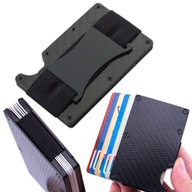 Peňaženka na karty Držiak na karty Aluminium Ridge RFID pánske Carbon Black