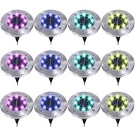 SOLÁRNE ZÁHRADNÉ HNACIE LAMPY RGB LAMPY 12 ks. FAREBNÁ PRÍJAZDOVÁ SET SOLÁRNE ZÁHRADNÉ HNACIE LAMPY RGB LAMPY 12 ks. FAREBNÁ PRÍJAZDOVÁ SET