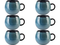 Porcelánový hrnček LOTTA DARK Sud na KÁVU A MLETÝ ČAJ 450 ml - 6 ks