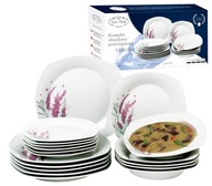 Sada na obsluhu tanierov, VEČERA, 18 kusov, 6 osôb, porcelán, vzor LEVANDUĽA Sada na obsluhu tanierov, VEČERA, 18 kusov, 6 osôb, porcelán, vzor LEVANDUĽA
