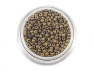 D242 SKLENENÉ KORÁLKY ROKAIL MALÝ zlatý 15/0 20g D242 SKLENENÉ KORÁLKY ROKAIL MALÝ zlatý 15/0 20g