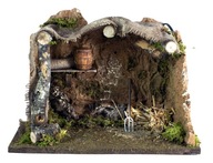 Betlehemová stajňa s vidličkami a sudom - 33x18x24cm, pre postavy vysoké 9-13cm Betlehemová stajňa s vidličkami a sudom - 33x18x24cm, pre postavy vysoké 9-13cm