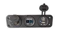 ZAPAĽOVACIA ZÁSUVKA 12V USB 2.1A VOLTMETER ZAPAĽOVACIA ZÁSUVKA 12V USB 2.1A VOLTMETER