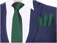 Pocket Square + Tie Polka Dots Jacquard Trim GREG k111 Pocket Square + Tie Polka Dots Jacquard Trim GREG k111