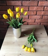 Silikónové tulipány 40cm Kytica 5ks Žlté