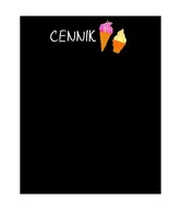 Kriedový cenník pre zmrzlinárne 39,5x49,5 cm - NOVINKA! Kriedový cenník pre zmrzlinárne 39,5x49,5 cm - NOVINKA!
