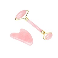 QUARTZOVÝ VALEC NA TVÁR + GUA SHA PRÍRODNÝ KAMEŇ