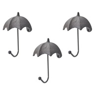 3ks Kovaný dekoratívny dáždnik s jednoháčikom
