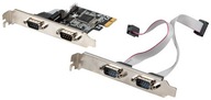 Karta Lanberg PCI Express COM 9pin x4 + nízky profil