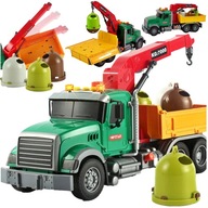 Smetiarske auto, veľké auto, separácia odpadu, ZDVÍHANIE, HÁK, KOŠÍKY, JAZDA Smetiarske auto, veľké auto, separácia odpadu, ZDVÍHANIE, HÁK, KOŠÍKY, JAZDA