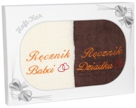 DARČEK PRE BABKU A DEDKA SADA DVOCH HRUBÝCH UTERÁKOV S VÝŠIVKOU DARČEK PRE BABKU A DEDKA SADA DVOCH HRUBÝCH UTERÁKOV S VÝŠIVKOU