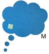 Plsťová doska, dekoratívny panel, oblak, M.
