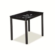 Sklenený stôl DAMAR čierny 100x60cm