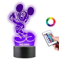 Stolná lampa Mickey Mouse, 16 farieb LED PLEXIDO Stolná lampa Mickey Mouse, 16 farieb LED PLEXIDO