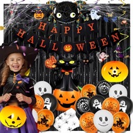 Halloweenske ozdoby Balóniky Dekorácie Balónová súprava Girlanda ŽIARENÉ TEKVICE Halloweenske ozdoby Balóniky Dekorácie Balónová súprava Girlanda ŽIARENÉ TEKVICE