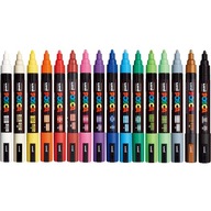 Popisovač Posca PC-5M s plagátovou farbou, sada 16 farieb V KRABIČKÁCH popisovač