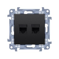 Simon 10 RJ45 cat 6 dvojitá počítačová zásuvka Simon 10 RJ45 cat 6 dvojitá počítačová zásuvka
