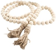 Boho korálky závesné drevené girlandy Rusticn Boho korálky závesné drevené girlandy Rusticn