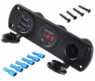 ZÁSUVKA ZAPAĽOVAČA CIGARET 2 x USB 5V 12V VOLTMETER PRE MOTOR AUTOSKÚTRE ZÁSUVKA ZAPAĽOVAČA CIGARET 2 x USB 5V 12V VOLTMETER PRE MOTOR AUTOSKÚTRE
