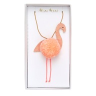 Meri Meri Detský náhrdelník Flamingo pompom