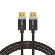 Kábel SAVIO DisplayPort (M) v1.4, 1m, CL-165