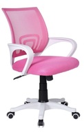 Kancelárska stolička Bianco, biela a ružová