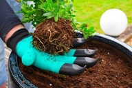 Zhrubnuté gumené záhradné rukavice s pazúrmi