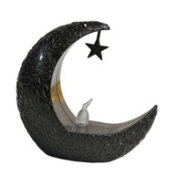 Bezplameňová LED sviečka Ramadan Lampa dekorácia Čierna Bezplameňová LED sviečka Ramadan Lampa dekorácia Čierna