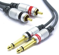 KÁBEL 2x JACK 6,3 MONO 2X RCA VITALCO MK50 3m KÁBEL 2x JACK 6,3 MONO 2X RCA VITALCO MK50 3m