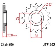JT PREDNÉ OZUBENÉ KOLO S GUMOU BMW F 650 '94-'15, APRILIA PEGASO 650 '98-'04 JT PREDNÉ OZUBENÉ KOLO S GUMOU BMW F 650 '94-'15, APRILIA PEGASO 650 '98-'04