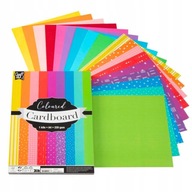 FAREBNÝ PAPIER FAREBNÝ KARTÓN SO VZOROM A4 HRUBÝ 72 listov 220g/m2 FAREBNÝ PAPIER FAREBNÝ KARTÓN SO VZOROM A4 HRUBÝ 72 listov 220g/m2
