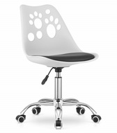 Otočná stolička RENO - biela a čierna