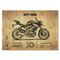 Darčekový kovový plagát Yamaha MT-125 L Darčekový kovový plagát Yamaha MT-125 L