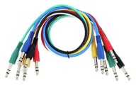 Patch kábel Jack 6,3 mm stereo 0,6 m 6 ks Patch kábel Jack 6,3 mm stereo 0,6 m 6 ks
