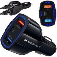 Wozinsky nabíjačka do auta USB x2 a USB C PD