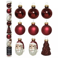 Sklenené ozdoby na vianočný stromček Santa Claus Vianočný stromček 9 kusov Bordové ozdoby na vianočný stromček Sklenené ozdoby na vianočný stromček Santa Claus Vianočný stromček 9 kusov Bordové ozdoby na vianočný stromček