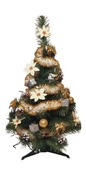 Oblečený umelý vianočný stromček 55 cm LED lampy Rôzne