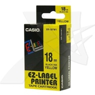 Páska Casio XR-18YW1, čierna potlač, žltý podklad 18mm Páska Casio XR-18YW1, čierna potlač, žltý podklad 18mm