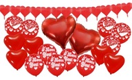 Balóny v sade SRDCE, dekorácia na Valentína, Svadba, Babička, Dedko Balóny v sade SRDCE, dekorácia na Valentína, Svadba, Babička, Dedko