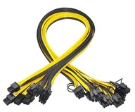 PCI-E GPU 6pin samec na 6+2pin Riser samec kábel PCI-E GPU 6pin samec na 6+2pin Riser samec kábel