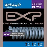 Struny pre elektrickú gitaru D'Addario EXP 115 Struny pre elektrickú gitaru D'Addario EXP 115